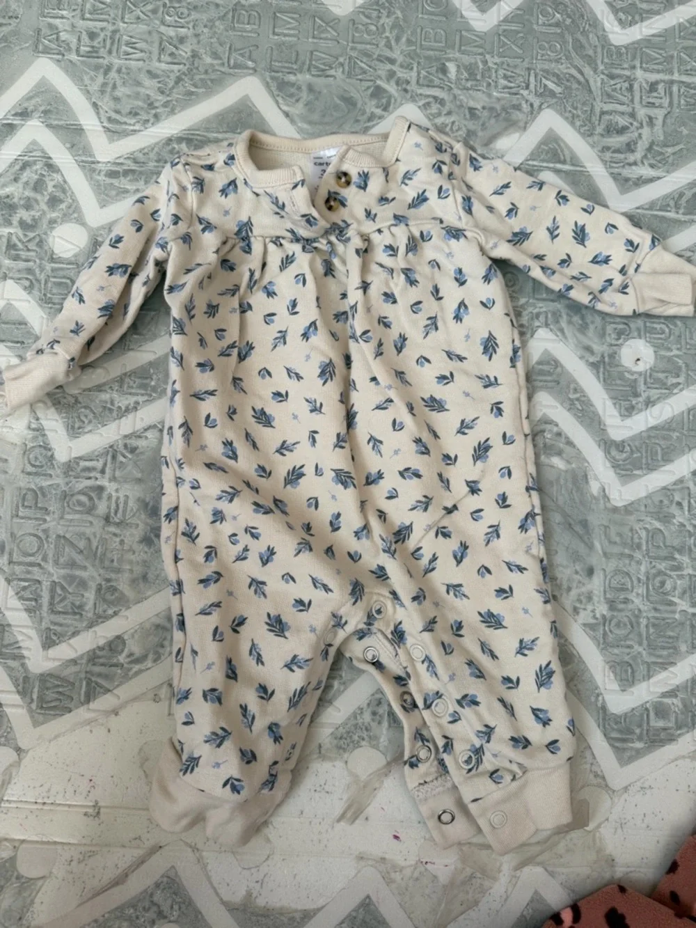 Carter's 4-Pack Footie Sleepers in Pink, Mauve, Sage & Cream 0-3 M bundles